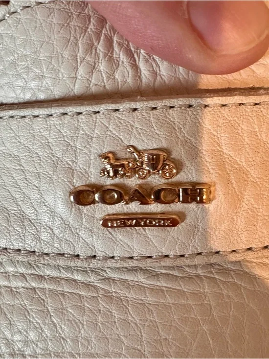 Coach Odette Loafers Cream Colored Women’s Sz 7B A01375 Pre Owned - Picture 6 of 7